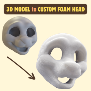 3d model to custom foam head